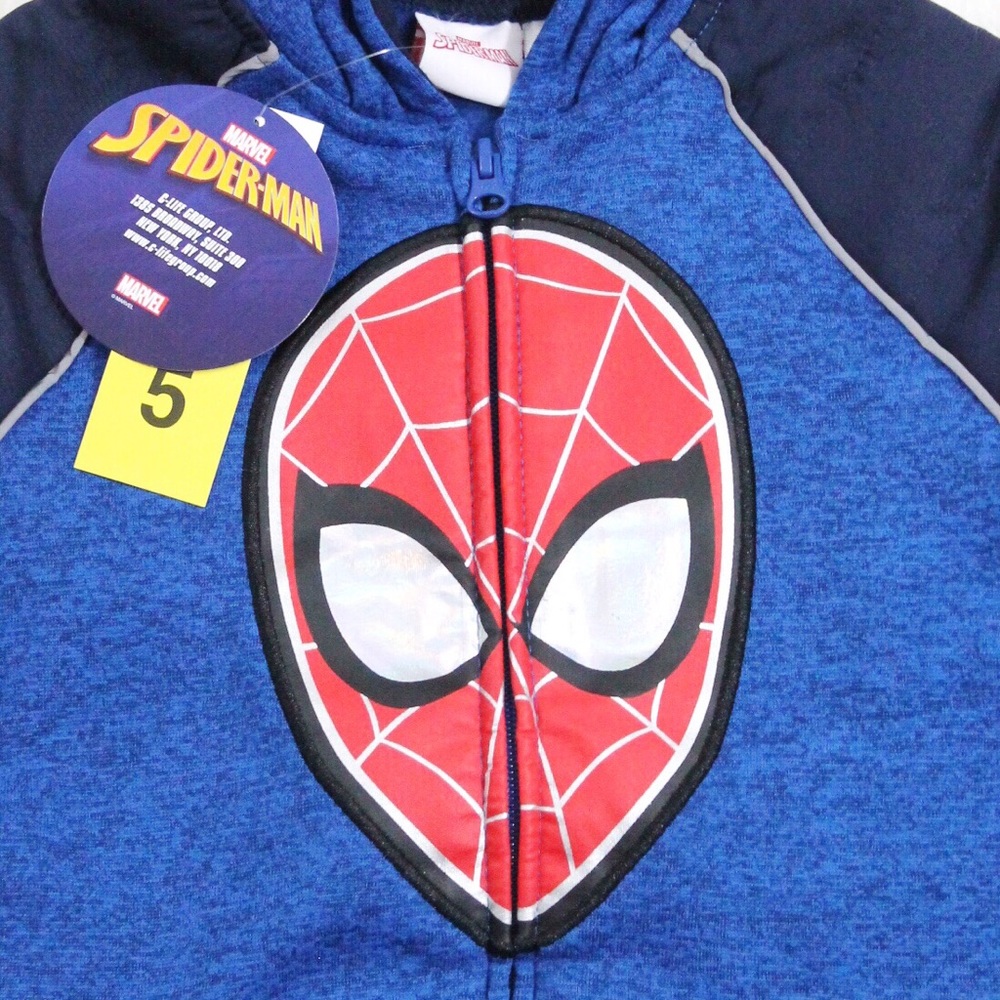 NWT Marvel SpidermanCharacter Blue/Red Hoodie - Picture 4 of 5